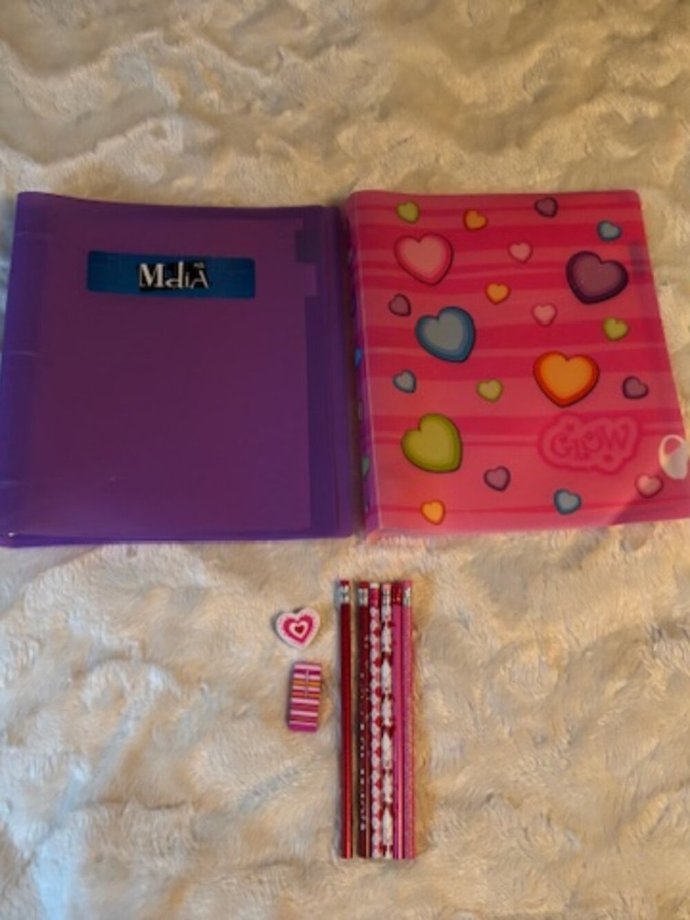 $10 ADD ON - School Office Supplies Poly 1" Softcover Binders Pencils Erasers